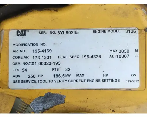 Caterpillar 3126 Engine Assembly