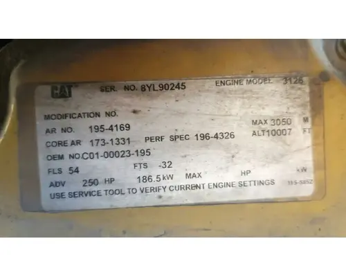 Caterpillar 3126 Engine Assembly