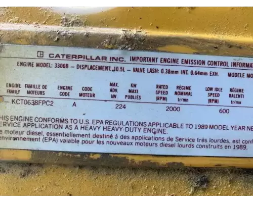 Caterpillar 3306 Engine Assembly