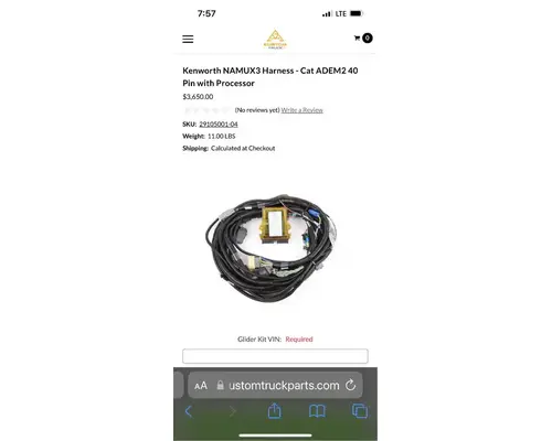 Caterpillar 3406E Wire Harness, Transmission