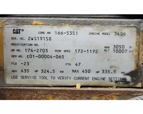 Caterpillar 3406 Engine Assembly