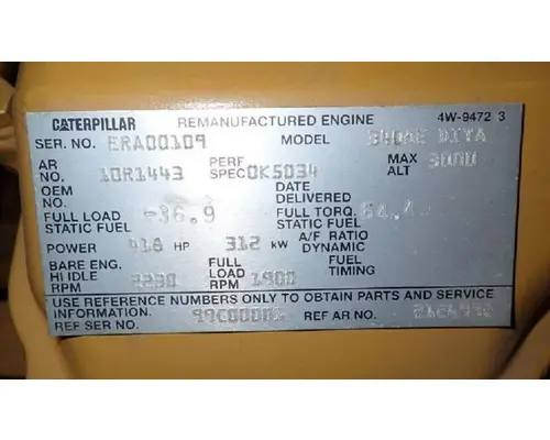 Caterpillar 3408E Engine Assembly