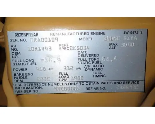 Caterpillar 3408E Engine Assembly