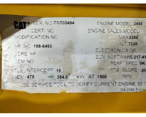 Caterpillar 3456 Engine Assembly
