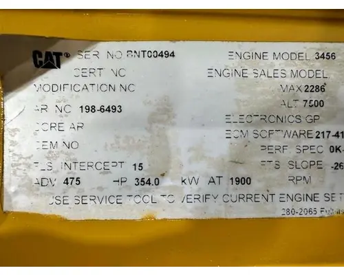 Caterpillar 3456 Engine Assembly