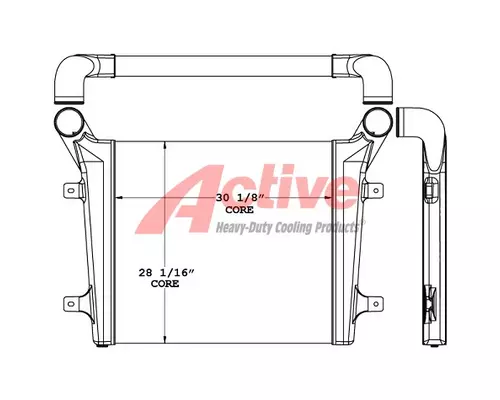 Charge Air Cooler (ATAAC) Caterpillar 345BL Active Radiator