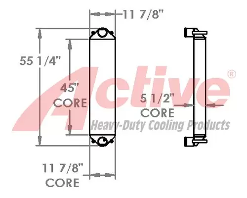 Charge Air Cooler (ATAAC) Caterpillar 349 Active Radiator