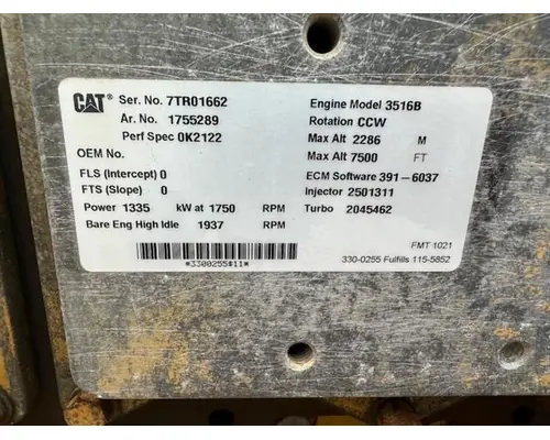Caterpillar 3516 Engine Assembly