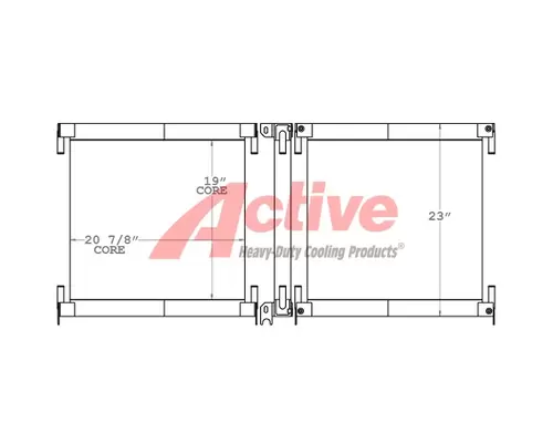 Cooling Assy. (Rad., Cond., ATAAC) Caterpillar 420D Backhoe Active Radiator