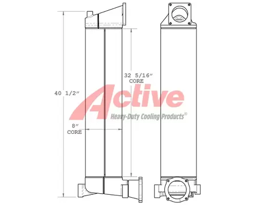 Charge Air Cooler (ATAAC) Caterpillar 621 Scraper Active Radiator