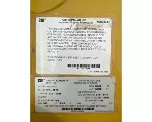 Caterpillar C-13 Engine Assembly
