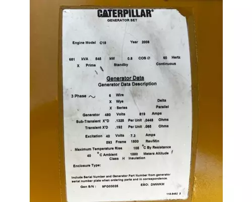 Caterpillar C-18 Engine Assembly