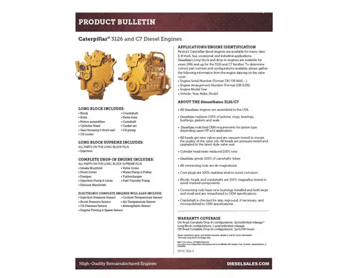 Caterpillar C-7 Engine Assembly