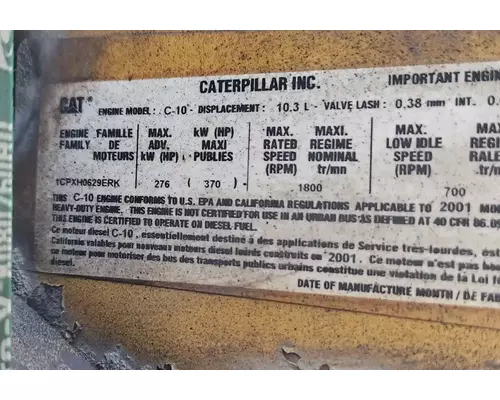 Caterpillar C10 Engine Assembly