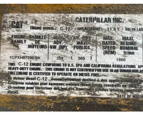 Caterpillar C12 Engine Assembly