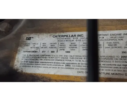 Caterpillar C12 Engine Assembly