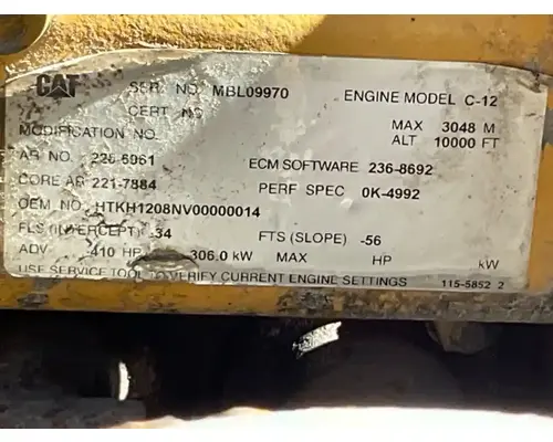 Caterpillar C12 Engine Assembly