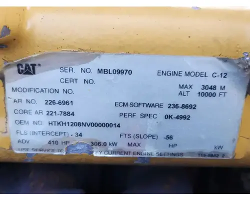 Caterpillar C12 Engine Assembly