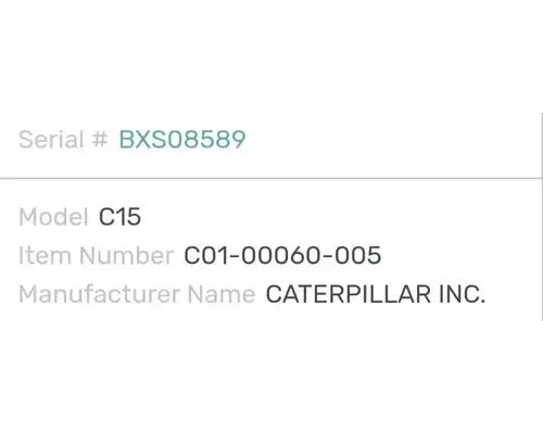 Caterpillar C15 Engine Assembly