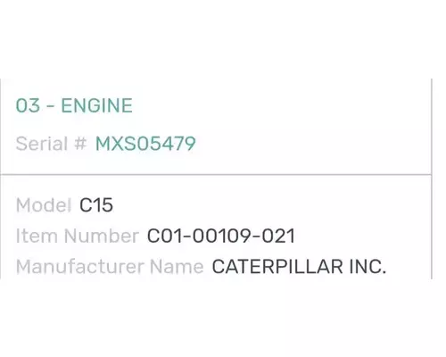 Caterpillar C15 Engine Assembly