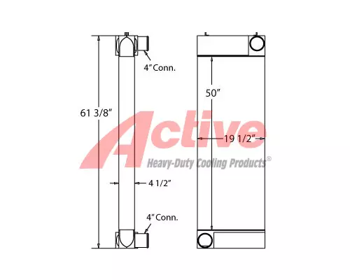 Charge Air Cooler (ATAAC) Caterpillar C18 Industrial Engine Active Radiator