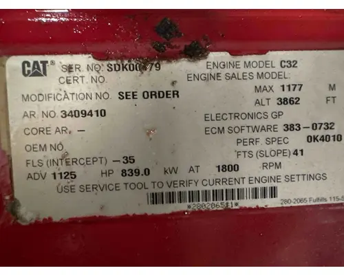 Caterpillar C32 Engine Assembly
