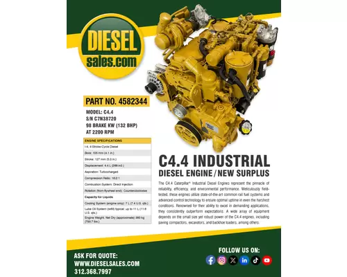 Engine Assembly CATERPILLAR C4.4 Heavy Quip, Inc. dba Diesel Sales