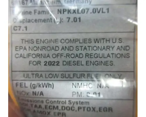 Caterpillar C7.1 Engine Assembly
