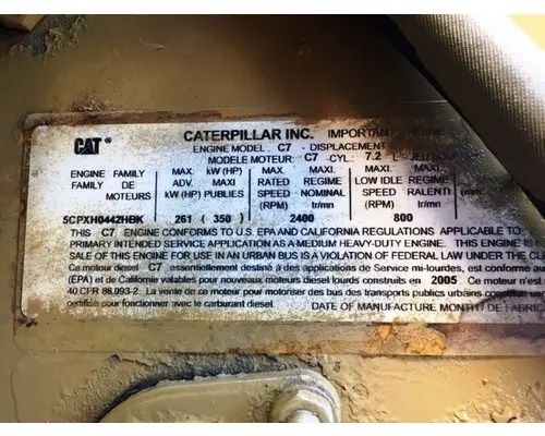 Caterpillar C7 Engine Assembly