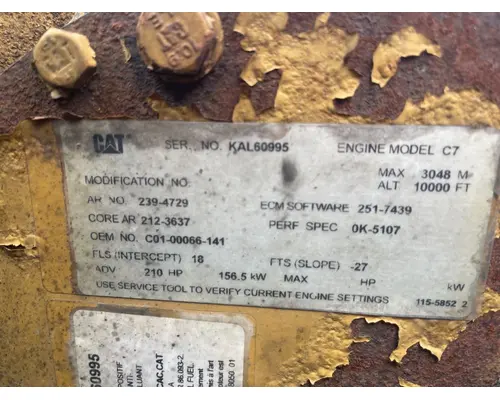 Engine Assembly Caterpillar C7 Complete Recycling Group LLC
