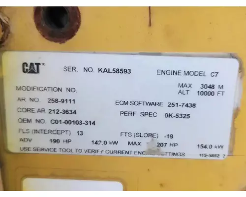 Caterpillar C7 Engine Assembly