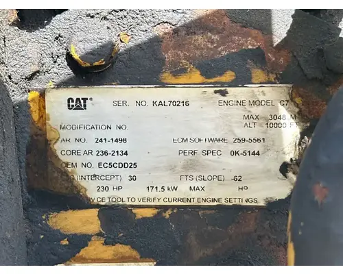 Engine Assembly Caterpillar C7 Complete Recycling Group LLC