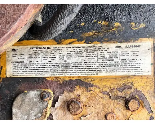 Engine Assembly Caterpillar C7 Complete Recycling Group LLC