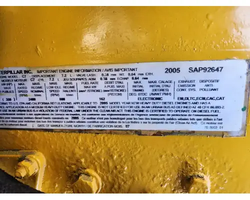 Caterpillar C7 Engine Assembly