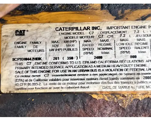 Caterpillar C7 Engine Assembly