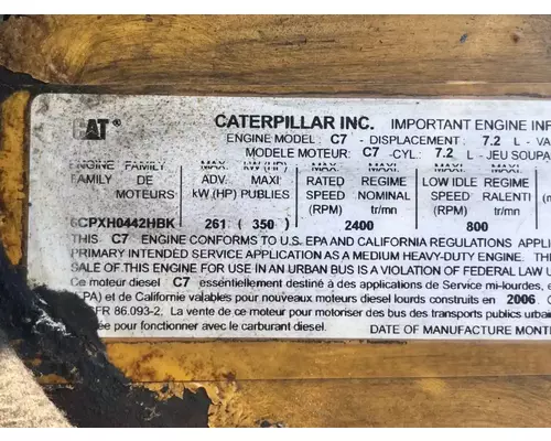 Caterpillar C7 Engine Assembly
