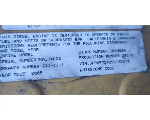 Caterpillar C7 Engine Assembly