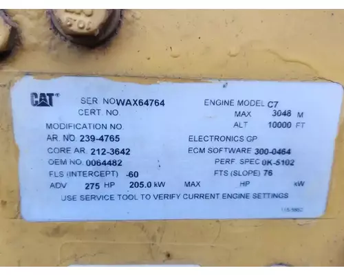 Engine Assembly Caterpillar C7 Complete Recycling Group LLC