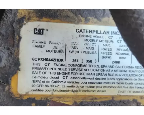 Caterpillar C7 Engine Assembly