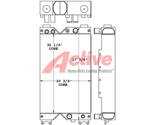 Cooling Assy. (Rad., Cond., ATAAC) Caterpillar D3K2 Active Radiator