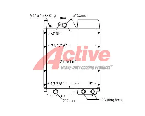 Cooling Assy. (Rad., Cond., ATAAC) Caterpillar D5G TRACTOR Active Radiator