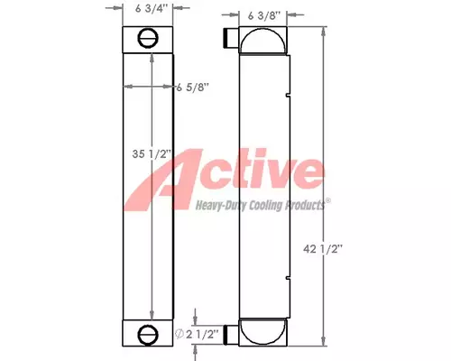 Charge Air Cooler (ATAAC) Caterpillar D6K Active Radiator