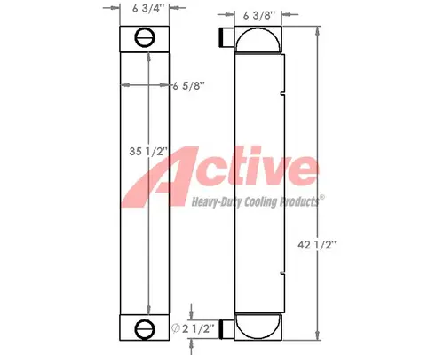 Charge Air Cooler (ATAAC) Caterpillar D6K Active Radiator