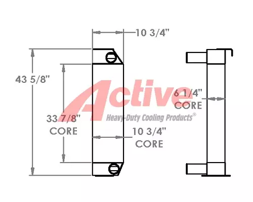 Charge Air Cooler (ATAAC) Caterpillar D6R Active Radiator