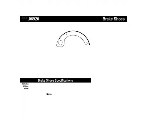Brake Shoes CENTRIC  Frontier Truck Parts