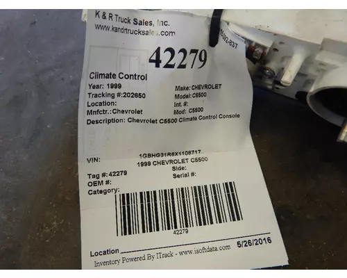 Chevrolet  C5500 Climate Control