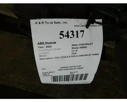 Chevrolet  W5500 ECM (Brake & ABS)