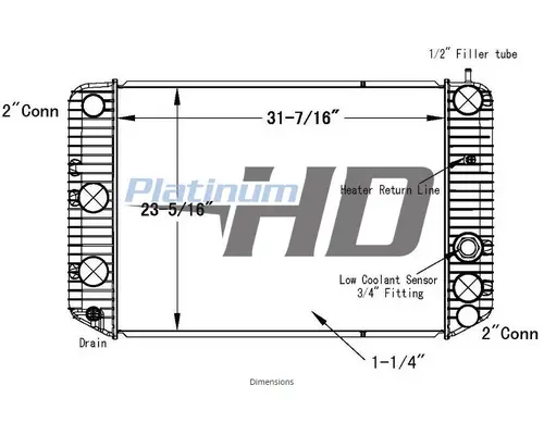 Radiator CHEVROLET KODIAK C60 LKQ Wholesale Truck Parts