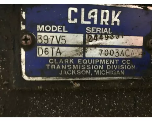 Clark 397V Transmission