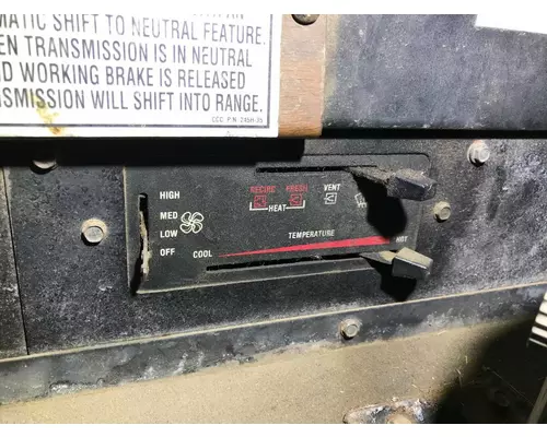 Crane Carrier TRUCK Heater & AC Temperature Control